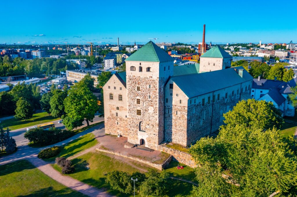 View of Turku castle in Finland.