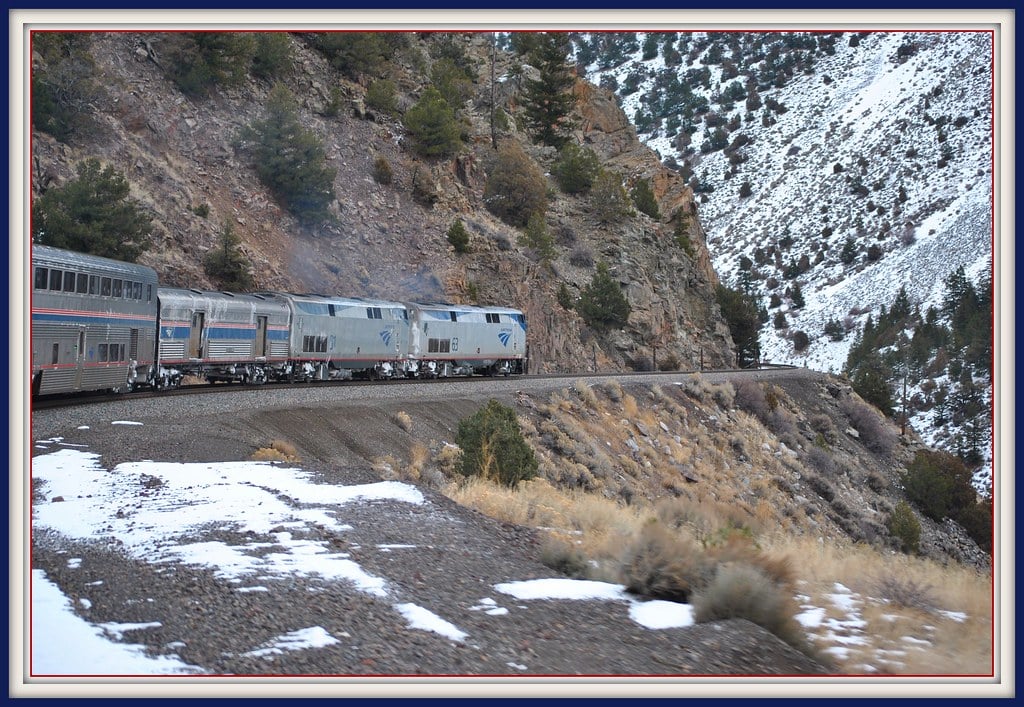 The California Zephyr enters Gore Canyon