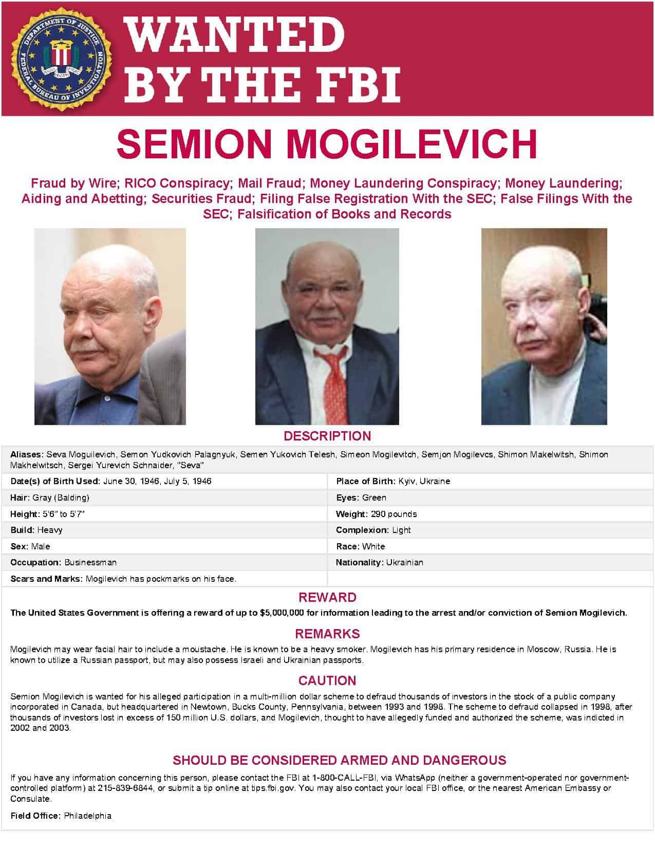 The FBI's $5 Million Reward