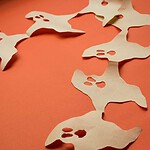 Folded Paper Ghost Garland