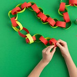 Orange-and-Black Paper Chain