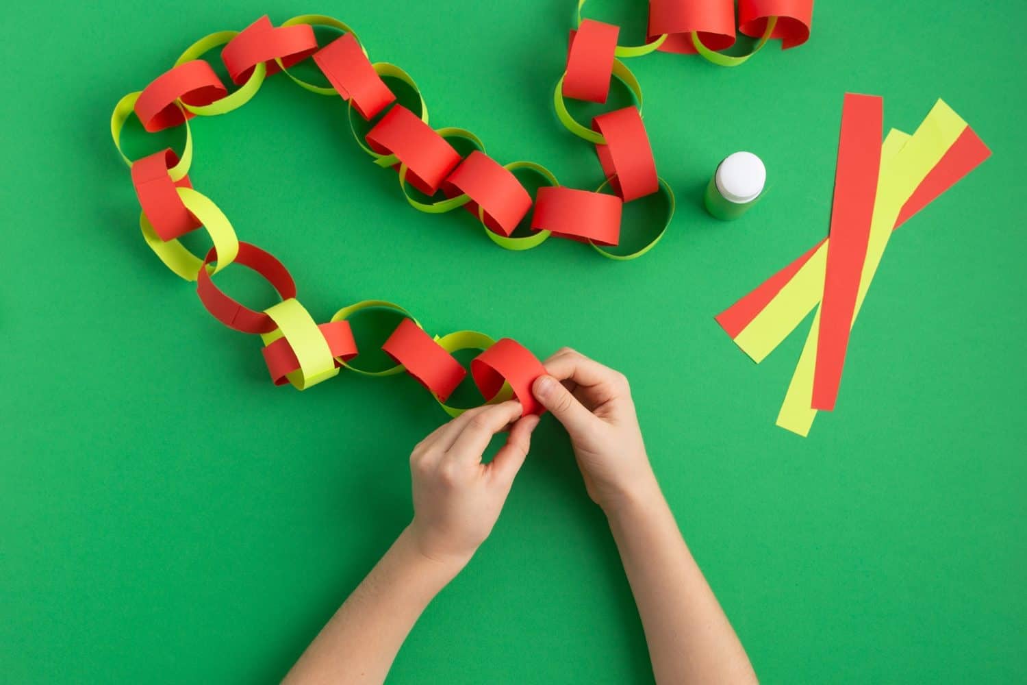 Orange-and-Black Paper Chain