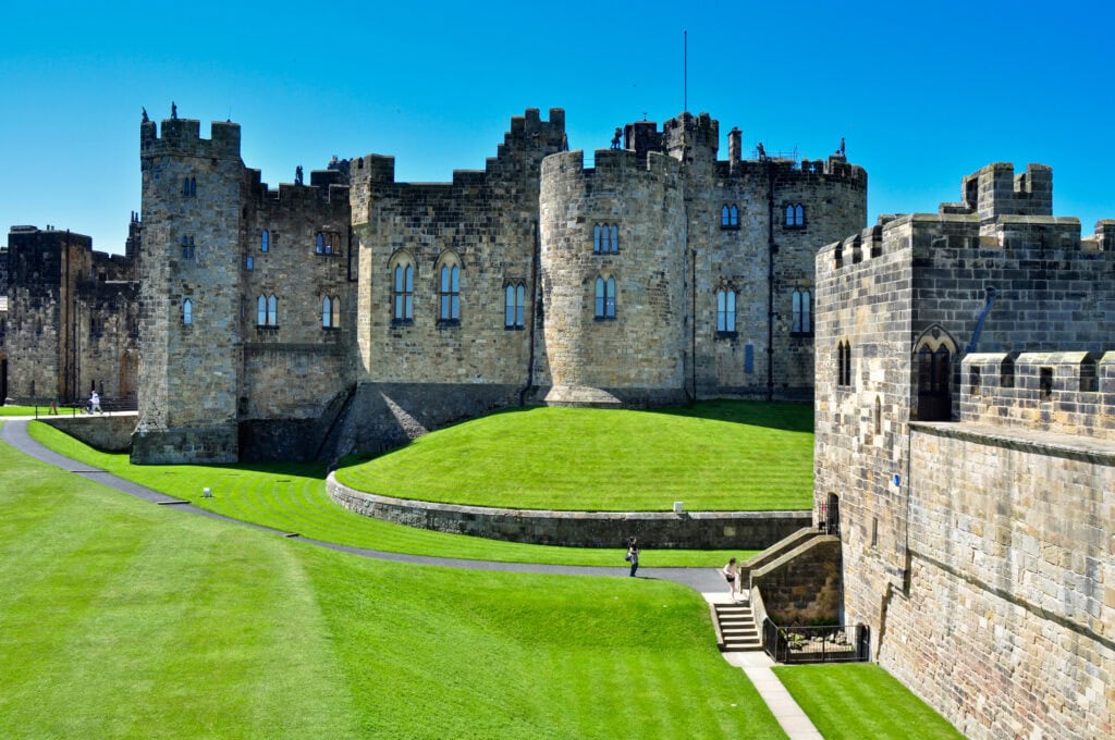 Alnwick castle in summer