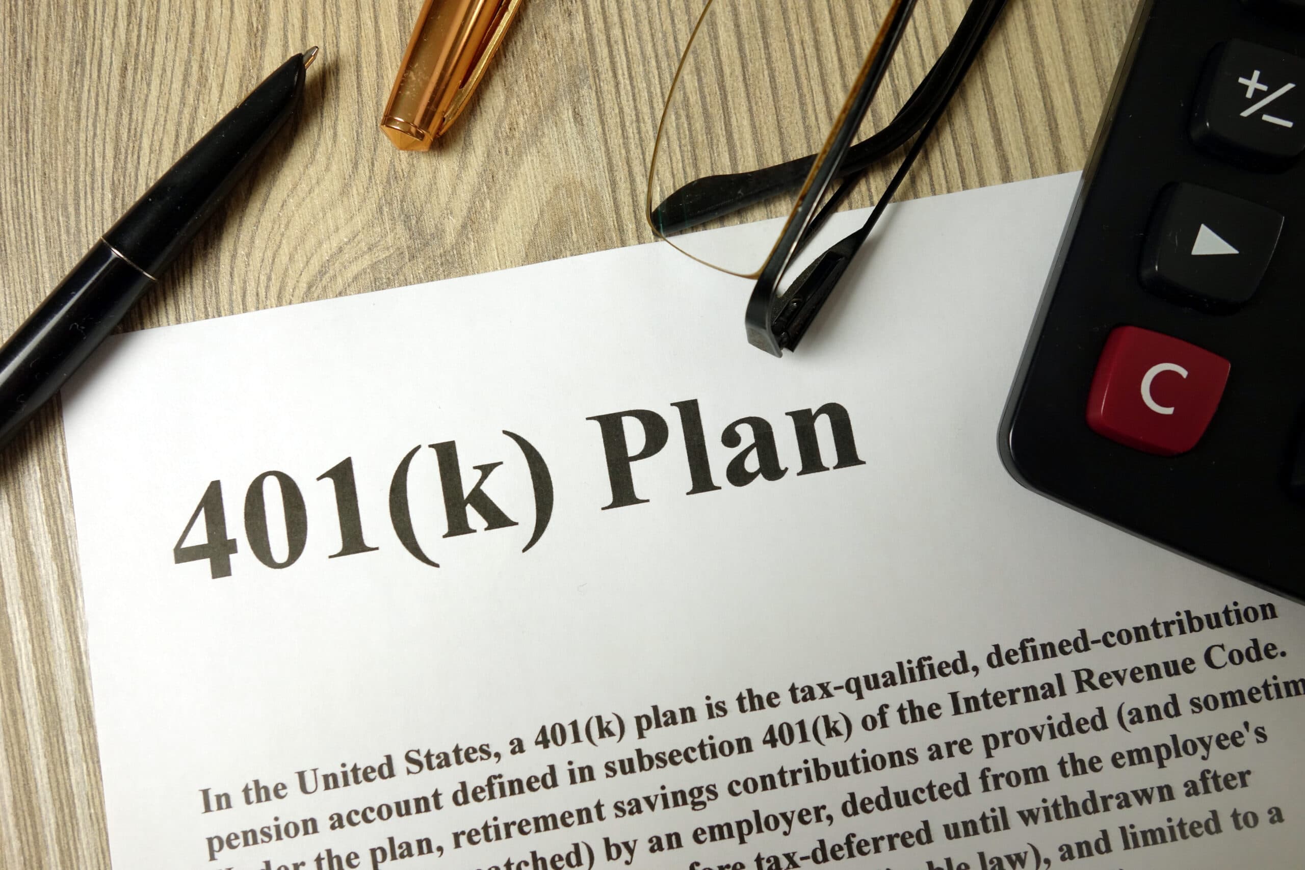 401(k) retirement planning documents and calculator