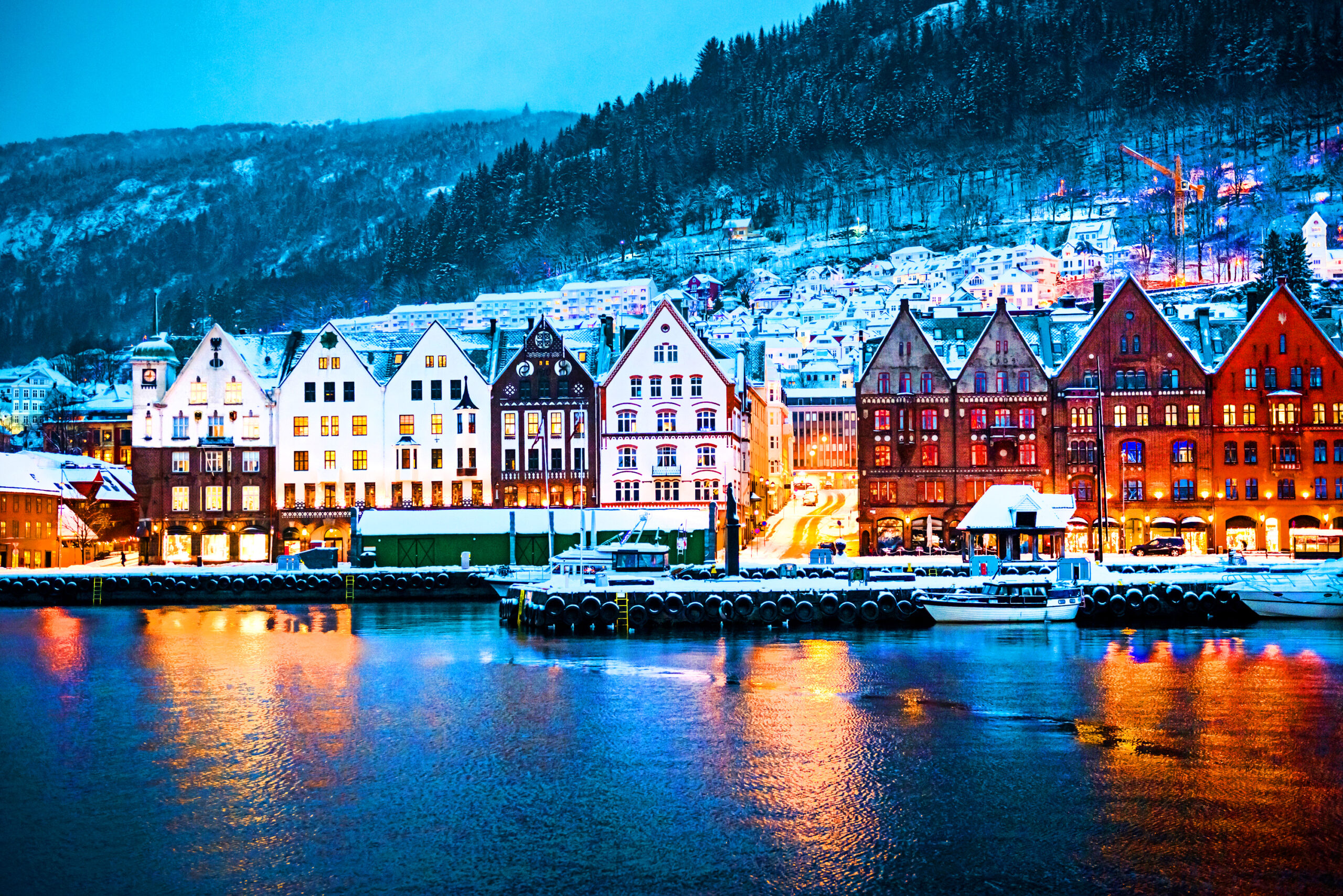 panoramic view on Bergen, Norway