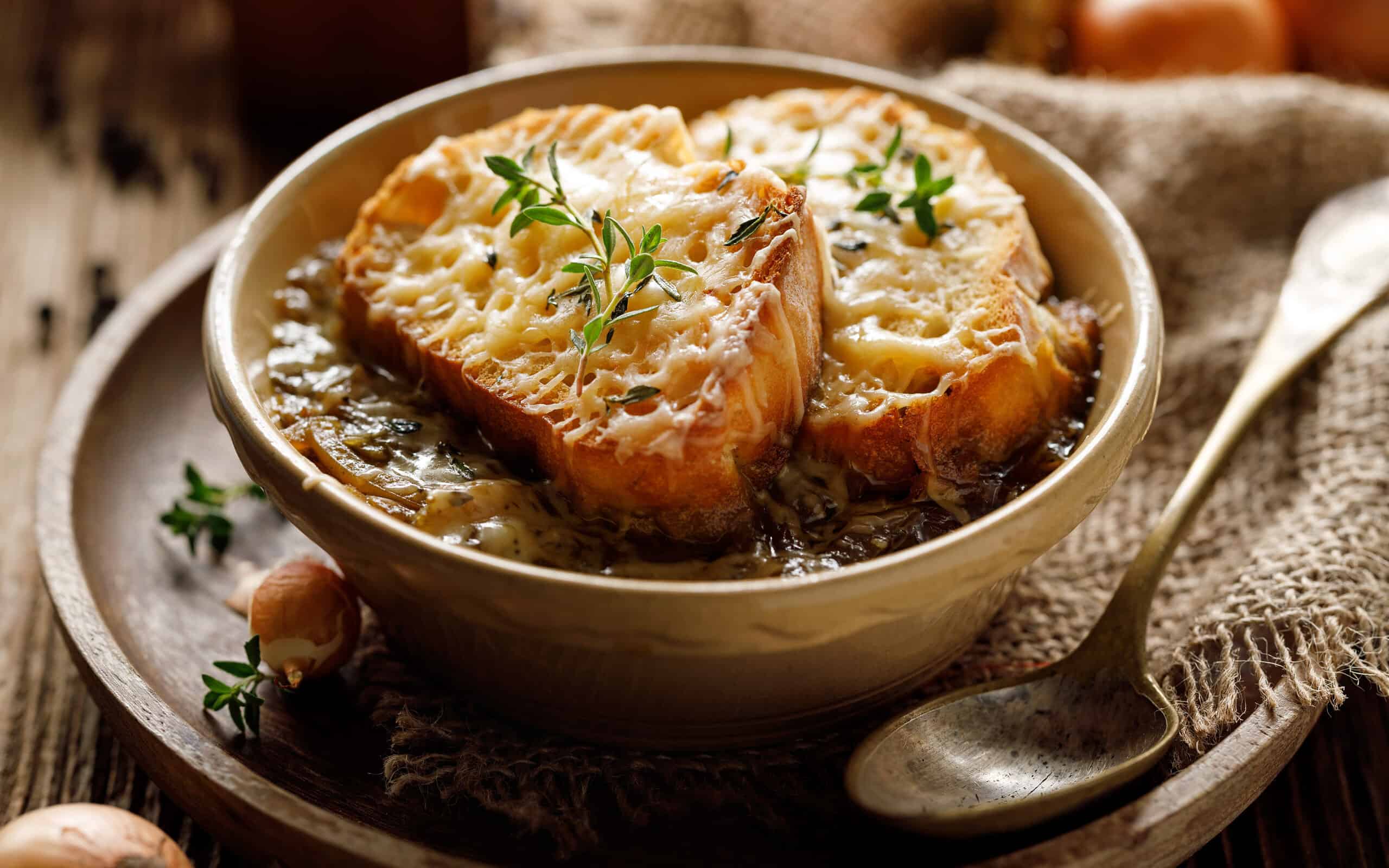 Angel Hair and Three Onion Soup