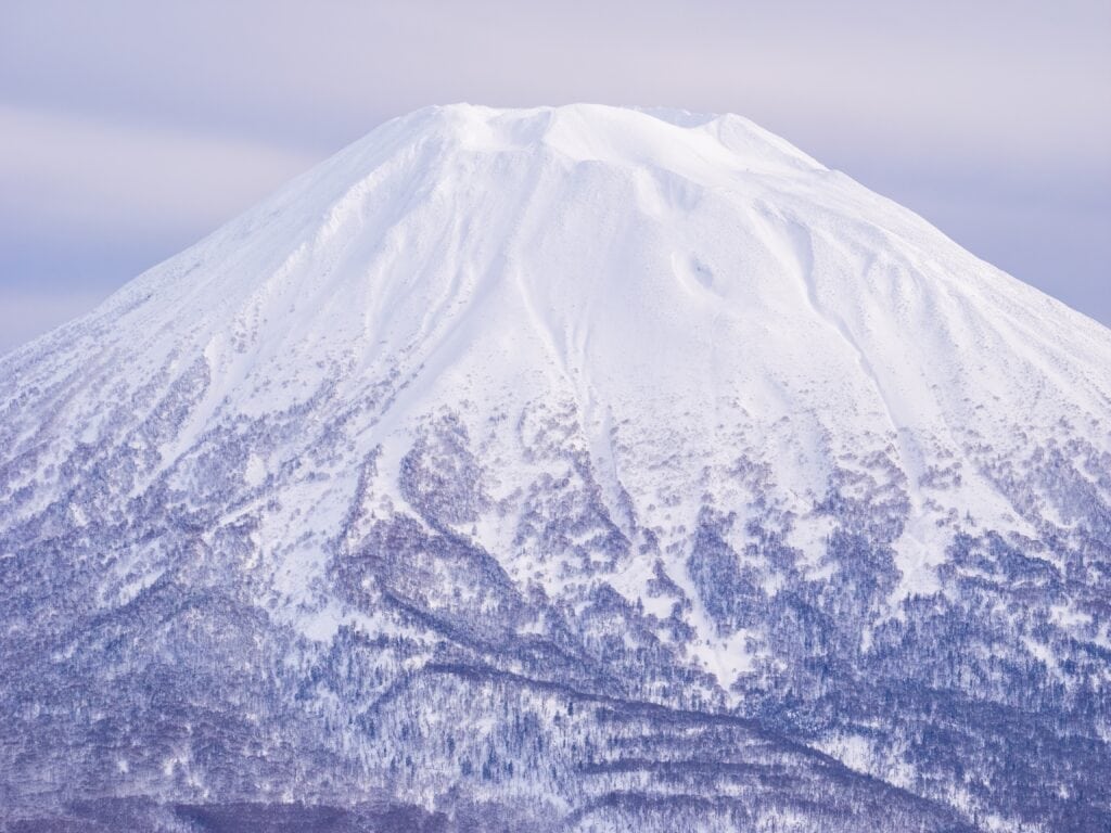 Peak of snowy volcano (Niseko, Hokkaido, Japan)