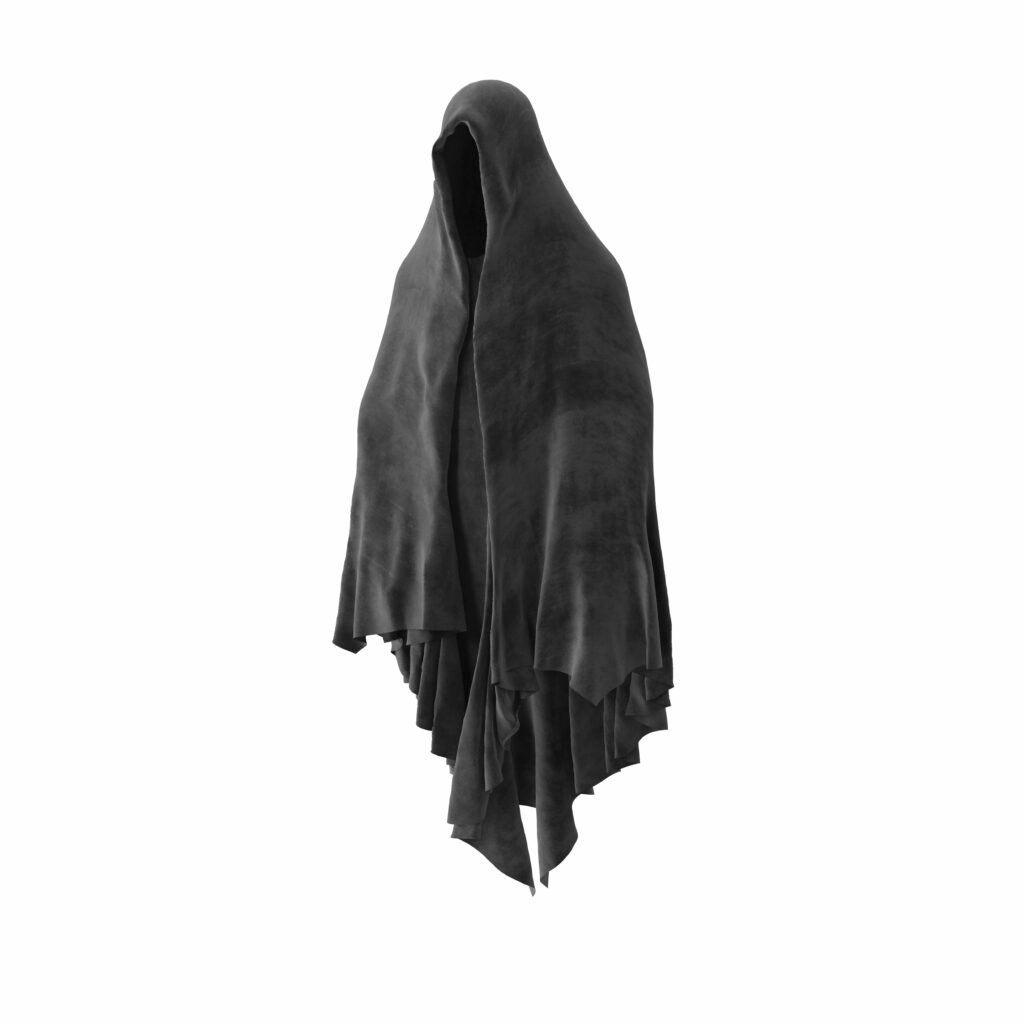 Halloween scary ghos dementor character isolated on white background. 3D Illustration