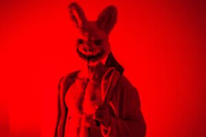 Killer Bunny in red with axe