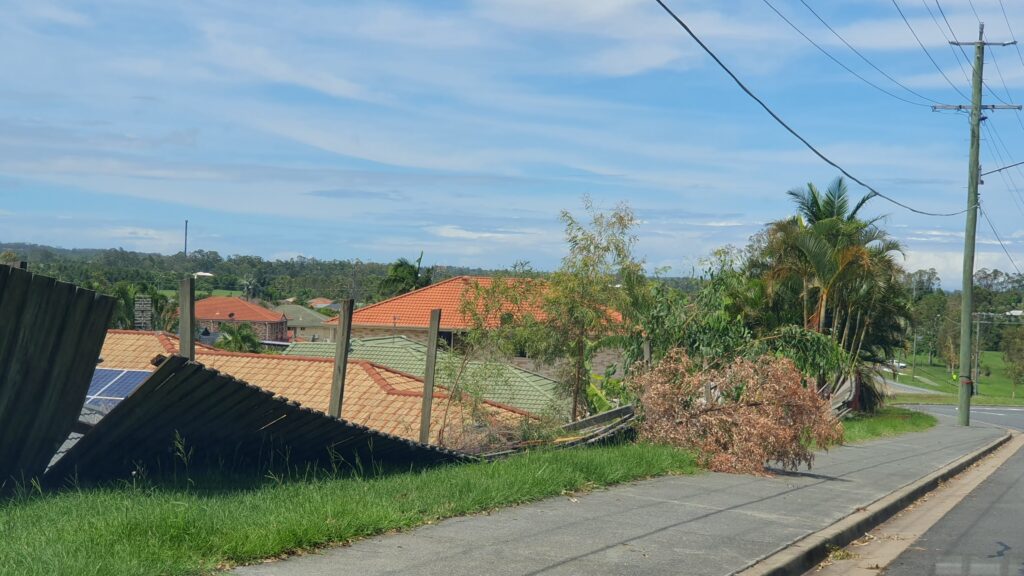 Storm damage to Residential areas, Gold Coast Region, South East Queensland, Australia
