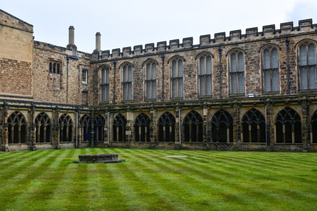 Durham Cathedral from the Cathedral Courtyard, Durham, England. 