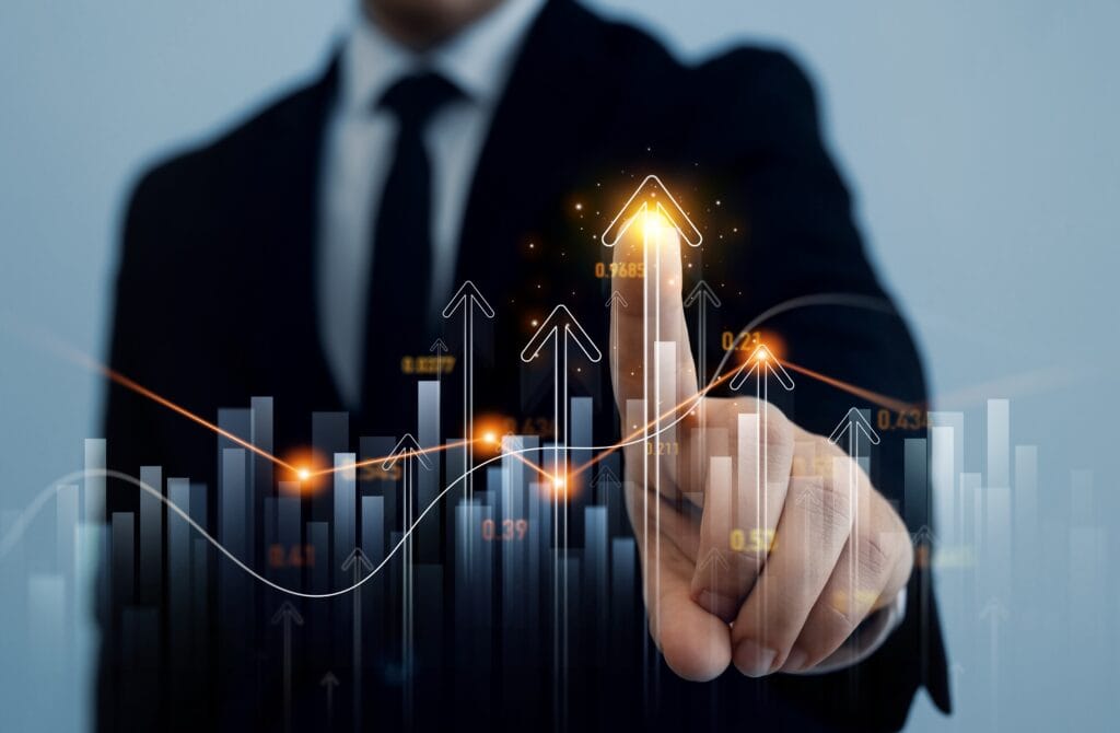 Financial planning and investment growth chart