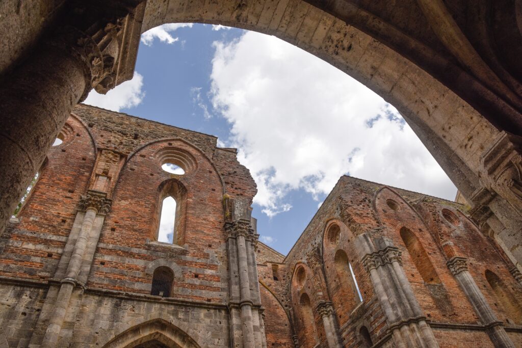 Abbey of San Galgano without roof, interior two