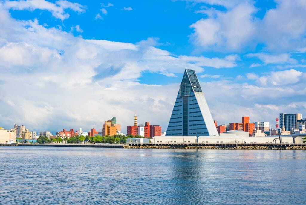 Aomori Prefecture Tourist Center (ASPM) skyscraper building, Aomori City, Aomori Prefecture, Japan