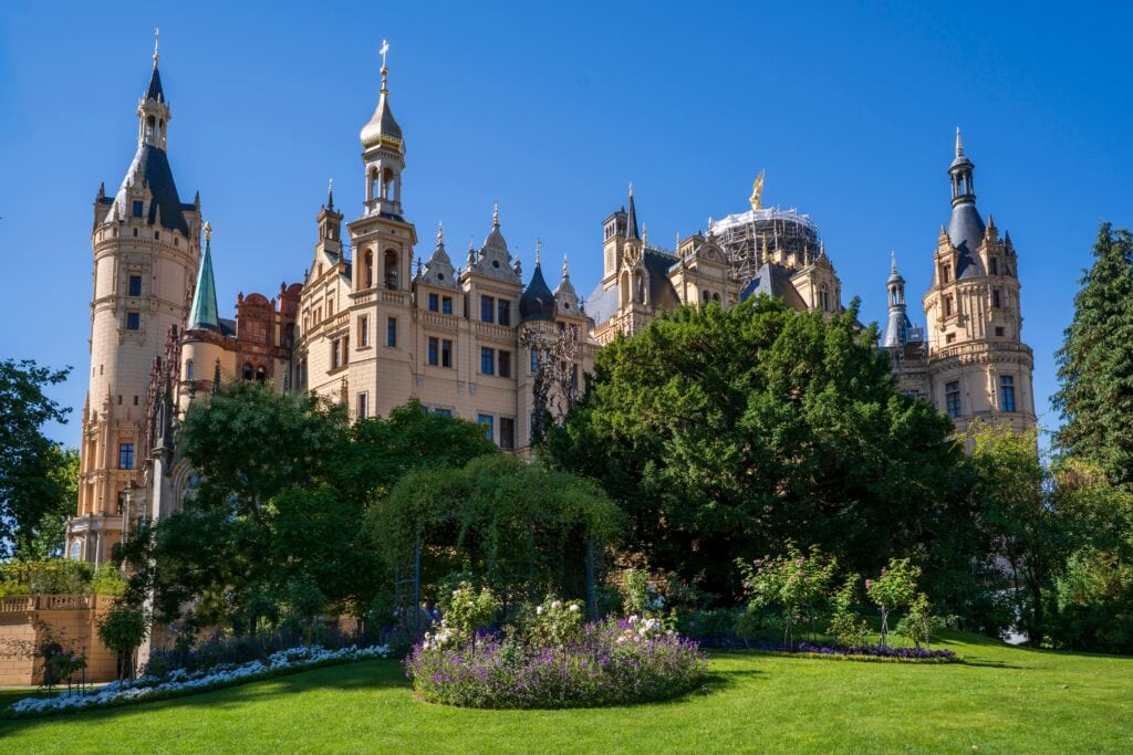 The Schwerin Castle  view in Schwerin Town of Germany