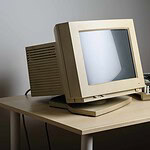 CRT Monitors Took Up Half the Desk