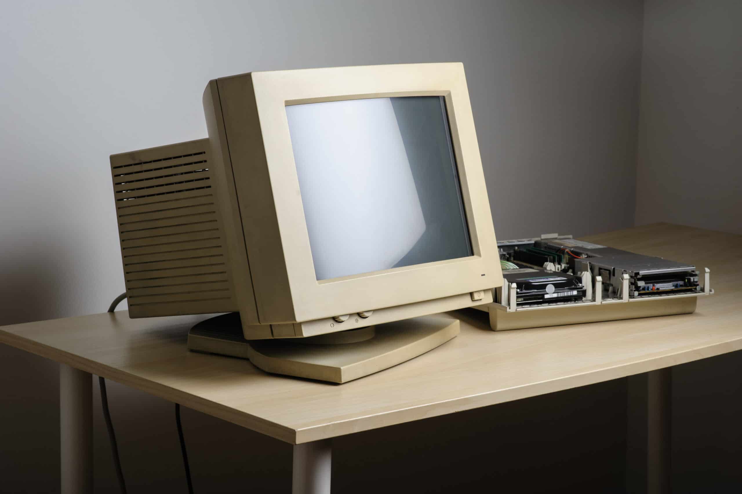 CRT Monitors Took Up Half the Desk
