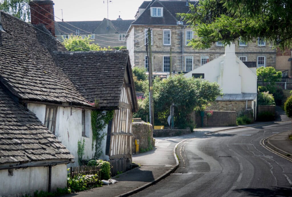 Ancient Ram Inn, former 12th century public house, reported to be one of the most haunted buildings in the country, Wotton-under-Edge, Gloucestershire, UK